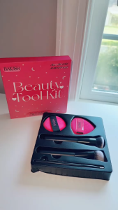 Lishu × Baigish 5 ชิ้นชุดแปรงแต่งหน้า แปรงคาบูกิหัวแบน แปรงรองพื้นระดับพรีเมียมสำหรับของเหลว ครีม และแป้ง พร้อม