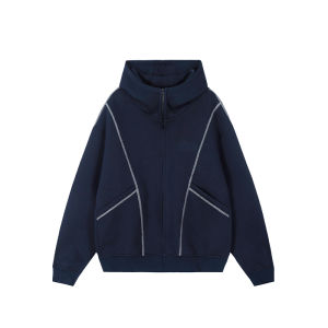 A chock | Heavy Air Layer Zipper Spring Couple Loose Fit Outerwear