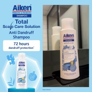 AIKEN Anti Dandruff Shampoo 350g | Prebiotic | Probiotic | Niacinamide| Controls itchiness & scalp odour |Protect scalp