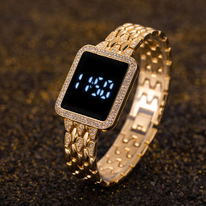 Fashion Light Luxury Digital Watch for Woman Simple Style Square LED Screen Electronic Wristwatch Casual Female Led Clock Reloj