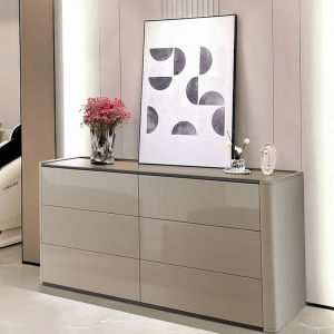 Modern Luxury Italian Style Solid Wood Hallway Cabinet Dining Room Sideboard Six Drawers Living Room Wall Mounted Bedroom
