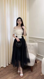 Áo Thun Nữ Tay Lỡ Trễ Vai Cách Điệu Ôm Body Tiểu Thư Tôn Dáng SURI TOP