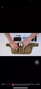 HY BAG #4003 FASHION MENS CANVAS TACTICAL BELT WAIST BAG MILITARY-STYLE WITH MULTI-POCKETS