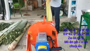 Máy băm chuối mịn máy băm cỏ voi băm rau động cơ 15kw Toàn Phát
