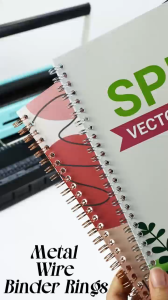 50pcs Officom Metal Wire Binder Rings Silver Rose Gold Black White 12.7 mm 34 holes