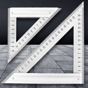 WEELEE Triangle Angle Ruler Metric Aluminum Alloy Angle Protractor Triangular Measuring Ruler Woodwork Speed Square Triangle