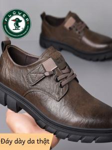 Giày Da Nam Thường Ngày Giày Đơn Đế Mềm Bằng Da Bò Thật Phong Cách Anh Cổ Điển Đa Năng Cho Nam Trung Niên Giày Da Nam Thời Trang