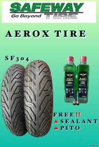 SAFEWAY TIRE size 14" AEROX (SET/PARES) with Sealant and Pito 8ply Rating Tubeless Tire