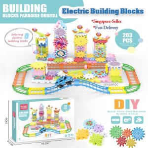 Kids Electric Building Blocks (203pcs 165pcs 83pcs) - STEM Assembly Building Blocks - Battery Powered Building Blocks - Kids DIY Assembly Toys