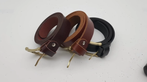 [130cm][Tặng đục] Dây lưng nam da bò thật nguyên tấm DHM-525 | Mặt khoá đầu kim vàng đồng nam tính | Bảo hành 12 tháng