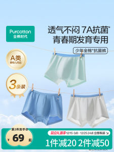 Quần Lót Cotton Kháng Khuẩn Cho Học Sinh Trung Học Cơ Sở Quần Lót Cotton Thoải Mái Thoáng Khí Cho Bé Trai Quần Lót Cotton 3 Chiếc