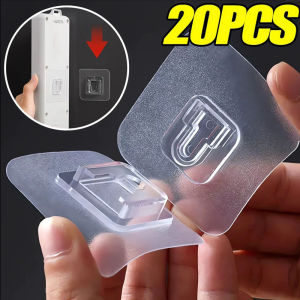 Double-Sided Adhesive Wall Hooks Multi-Purpose Transparent Hooks Waterproof Clothes Hats Towel Hooks Kitchen Bath Door Hooks