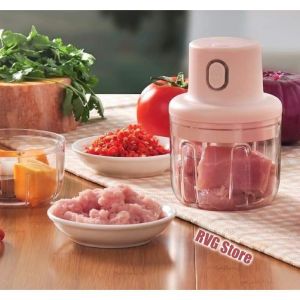 Máy Xay Tỏi mini Đa năng Cầm tay Sạc bằng cổng USB điện thoại - Hàng Công ty