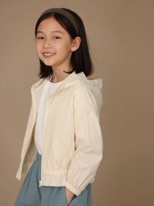 Hacikis Kids Outdoor UV Protection Clothing Ultra Light Summer Sunscreen Coat for Girls Thin UPF50 plus Childrens Outerwear