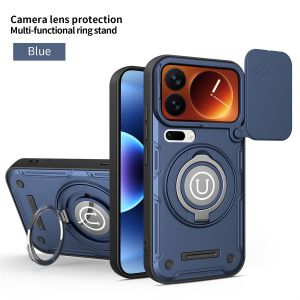 szhaiyu | Shockproof 360° Rotatable Magnetic Stand Phone Case for Xiaomi 17 Pro Max 15T Pro Power Slide Camera Lens Protection Back Cover