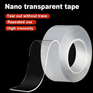 1-5M Multipurpose Transparent Double Sidedape Nano Tape Waterproof Wall Sticker Reusable Heat Resistant Bathroom Home Decoration