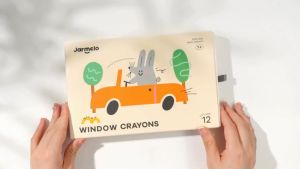 JARMELO Window Crayons 6/12 Colors Krayon Kaca Jendela Nontoxic Crayon Coloring Mewarnai Anak Joan Miro Jar Melo Malo Toys