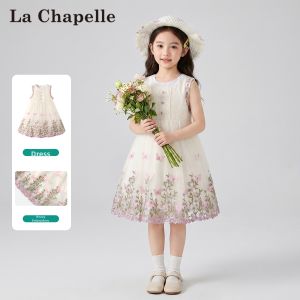 puella kids | New Summer Flower Embroidery Princess Dress