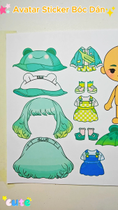 (113B)Bộ Avatar Sticker đồ chơi bóc dán trò chơi bóc dán giúp bé học tập hiệu quả