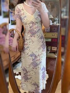 Homecore | French Unique Waist Cinching V Neck Dress 2026 New