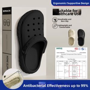 RUNROU | Anti-slip Anti-odor Mens Arch Support Clogs