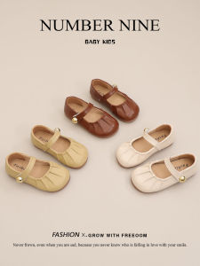 Girl Princess Leather Shoes 2023 Spring & Fall New Childrens Shoes Little Girl Flats Flats Baby Girl Soft Bottom Gommino Western Style