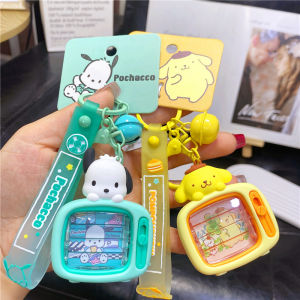 Sanrio Cartoon Pochacco Dog Mini Radio Keychain Pendant Student Gift Creative Cultural Product PVC Plastic Hardware Keychain