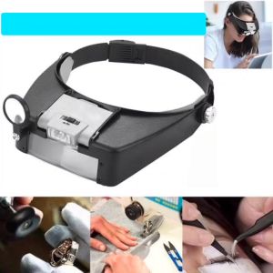 LOCAL STOCK Headband Magnifier 1.5X 3X 8.5X 10x with Led Light Head Lamp Magnifying Glass Tool Jeweler Loupe With Led Lights for Watch Repair Arts & Crafts