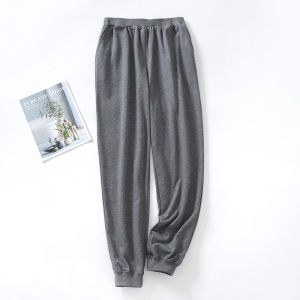 Pure Cotton Home Pants Womens Sporty Loose Fit 2026 Spring Autumn New Style Mens Casual Large Size Sweatpants Sleepwear