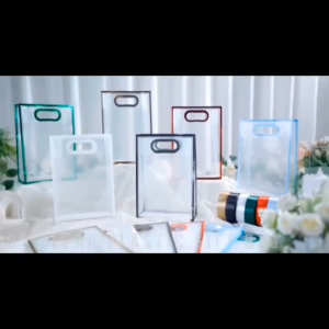10pcs丨Gift Bag Waterproof Pp Material Flower Bag Gift Packaging Bag Transparent Decorate Tote Bag