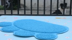 Pet Mat Soft Leak-proof Fine Workmanship Non-slip Easy To Clean Less Waste Cloth Claw Shape Cat Litter Pad Anti-Skid waterproof for Indoor