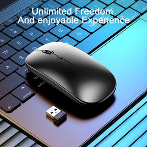 Wireless Mouse Rechargeable Silent LED Backlit Mice PC Laptop Computer Mouse 2.4G Bluetooth-compatible Dual Mode Optical Mice