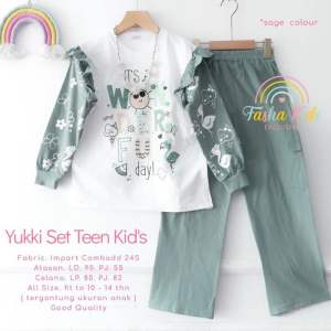 [[ New Arrival ]] Talia Nadia Lani Liodra Zela Zee Flower Nadila Valisa Kalia Kuromi Vina Owl Minnie Kalia Havana Set by Fasha Setelan Anak Remaja Kaos dan Celana Oneset Katun Combed One Set Anak Terbaru Setcel Kulot Cargo usia 10-15 Tahun
