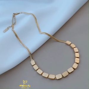 K71 Kalung Titanium Huruf Love Nugget Kotak 14 Fashion Italy Plat Super Premium