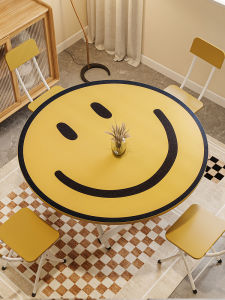 Portable Folding round Dining Table Simple Modern Home Use Compact Size Easy to Assemble Meal Table Quality Luxury Style