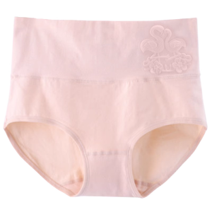 Antibacterial Pure Cotton Underwear High Waist Triangle Shorts for Women Breathable Abdomen Control mid Waist Briefs