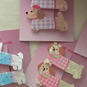 Jepitan Rambut Anak Model Doggy Lucu Jepit Poni Anak Perempuan Hairclip Cute Korean Aesthetic