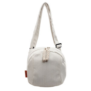 กระเป๋าผ้าคอร์ดูรอยสีพื้นสำหรับผู้หญิง กระเป๋าสะพายข้างแบบสะพายข้างแบบลำลอง กระเป๋าถือแบบหูด กระเป๋าถือแบบสะพายไหล่เดียว กระเป๋าทะเล