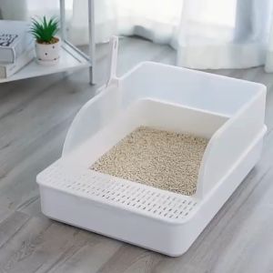 Hanpet - Khay đựng cát vệ sinh cho mèo có xẻng xúc cát Hình chữ nhật