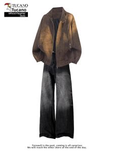 TUCANO | American Vintage Streetwear Mens Suede Velvet Jacket Set