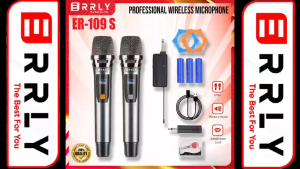 ERRLY ER-109S Microphone Wireless Digital LED Profesional Mikrofon Mic Karaoke Receiver System ER109