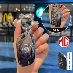 ฝาครอบกุญแจรถ TPU สําหรับ MG VS/HS/ZS/MG5/MG4/EXTENDER DC/ZS EV/EP/MG EXTENDER GC key Case Keyless Smart Entry key