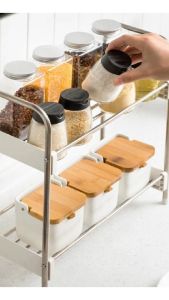 ชั้นวางเครื่องปรุง ชั้นสแตนเลส ชั้นวางของในครัว ชั้นวางของ  มีหลายขนาด รุ่น POKPOK  HHsociety