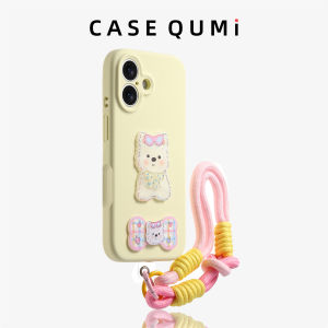 QUMI | Ốp Lưng Điện Thoại Dạng Nước Màu Vàng Có Dây Đeo Chống Sốc Bao Toàn Bộ