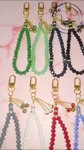 Gantungan kunci tasbih kristal 33 butir custom nama  lafadz Allah