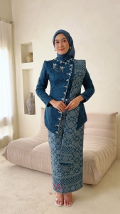 Ayu Janggan Kebaya Modern Emerald Baju Tradisional Jawa Atasan Wanita Kondangan Wisuda Engagement Bridesmaid