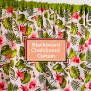 set 2- ClassRoom Blackboard/Chalkboard Curtain /Valancer Curtain for Window