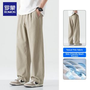 ROMON | Lightweight Casual Pants Wide Leg American Retro Loose Straight
