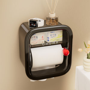 Bathroom Wall-Mounted Toilet Paper Box Christmas Home Use Washcloth Storage Box Roll Paper Box Tissue Box Organizer