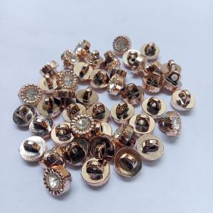 720pcs Kancing Baju Jamur Permata Bungabul emas bulat segi delapan/Diameter 10mm/1cm